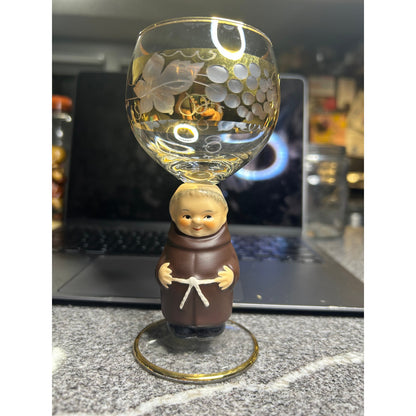 Authentic Goebel Figurine Stem Wine Glasses 6pc Excellent Condition