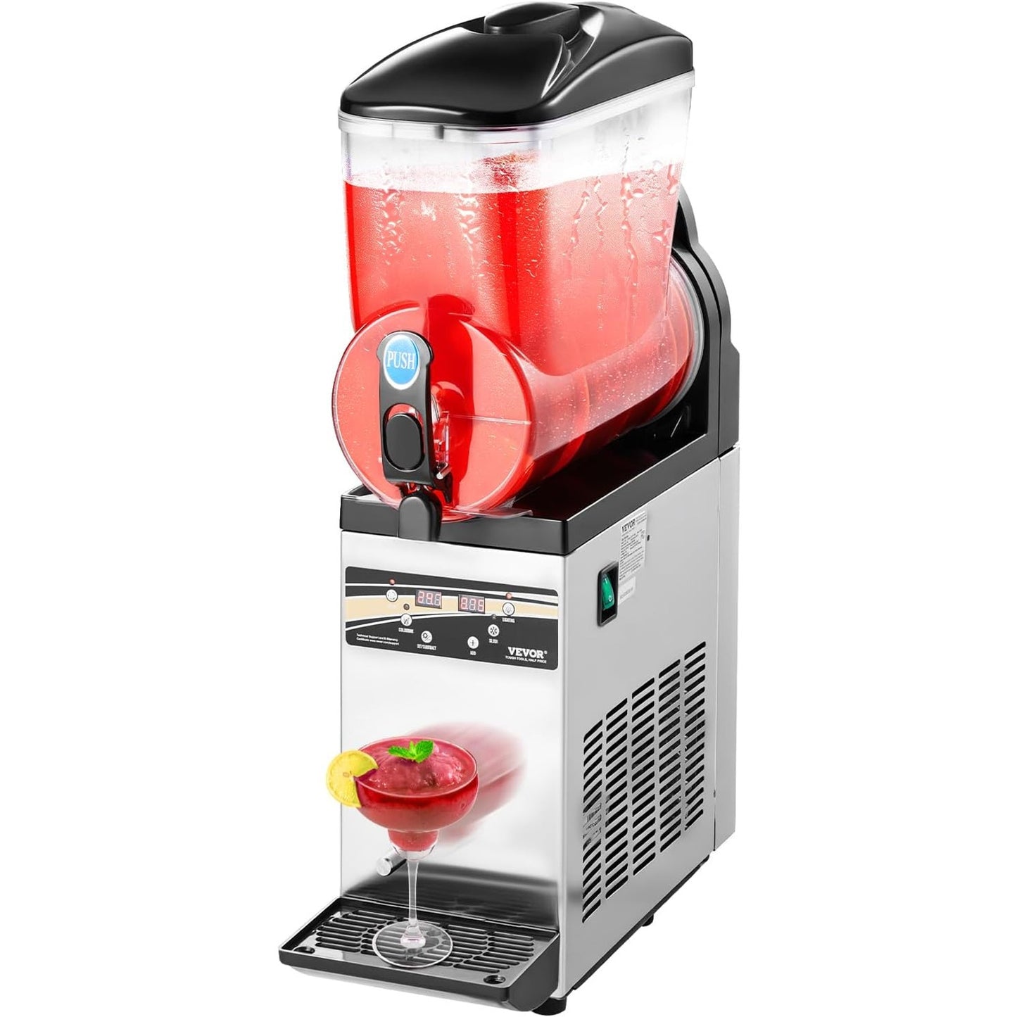 15L Commercial Slushie Machine Frozen Drink Margarita Maker Single Tank