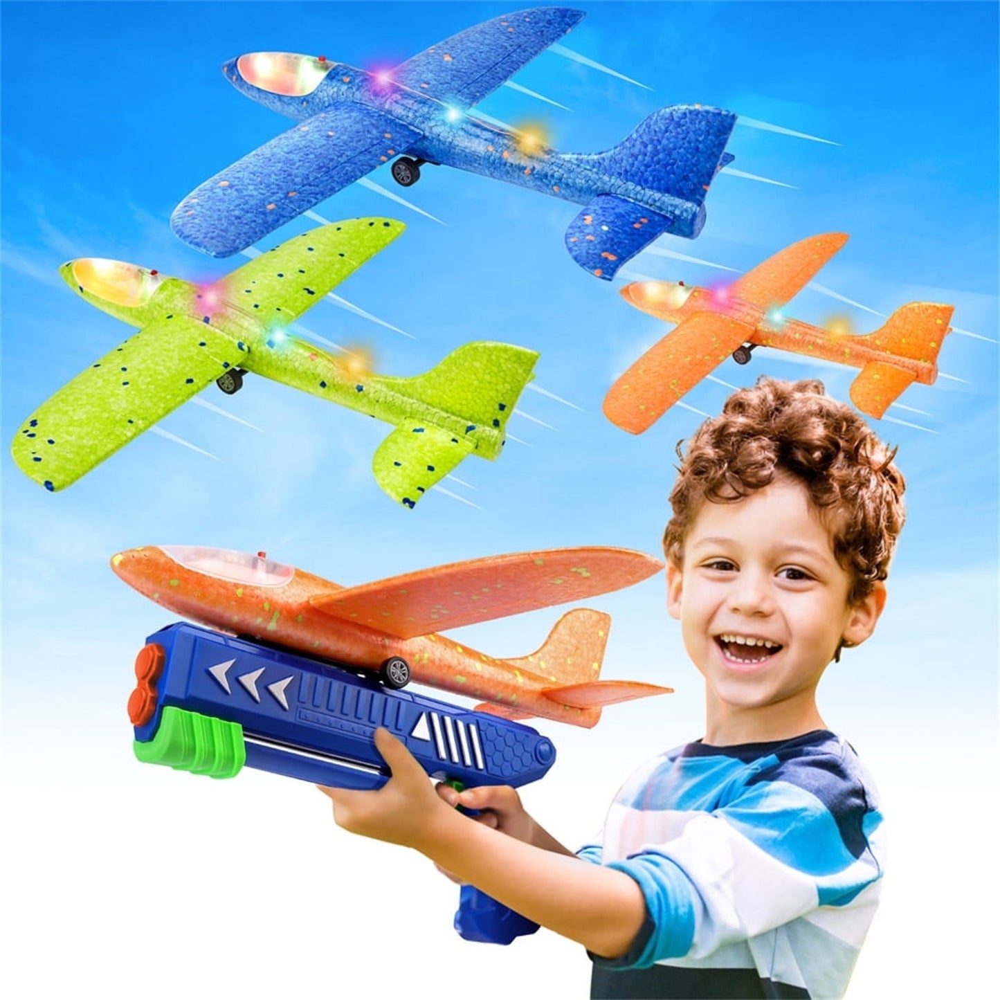 Kids Cargo Plane Transport Toy Set with Cars and Helicopter