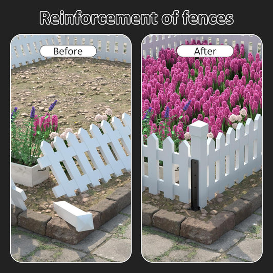 2 Pack Fence Post Anchor Repair Kit – Heavy Duty Ground Spike Stabilizer- NIB