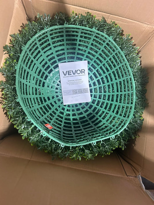 New, 23" Faux Boxwood Topiary Ball, Indoor Outdoor