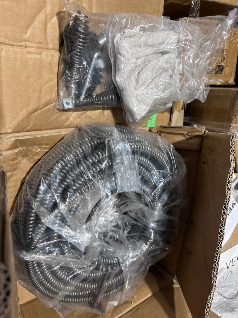 VEVOR Drain Cleaning Cable 100ft x 1/2in Solid Core Sewer Auger