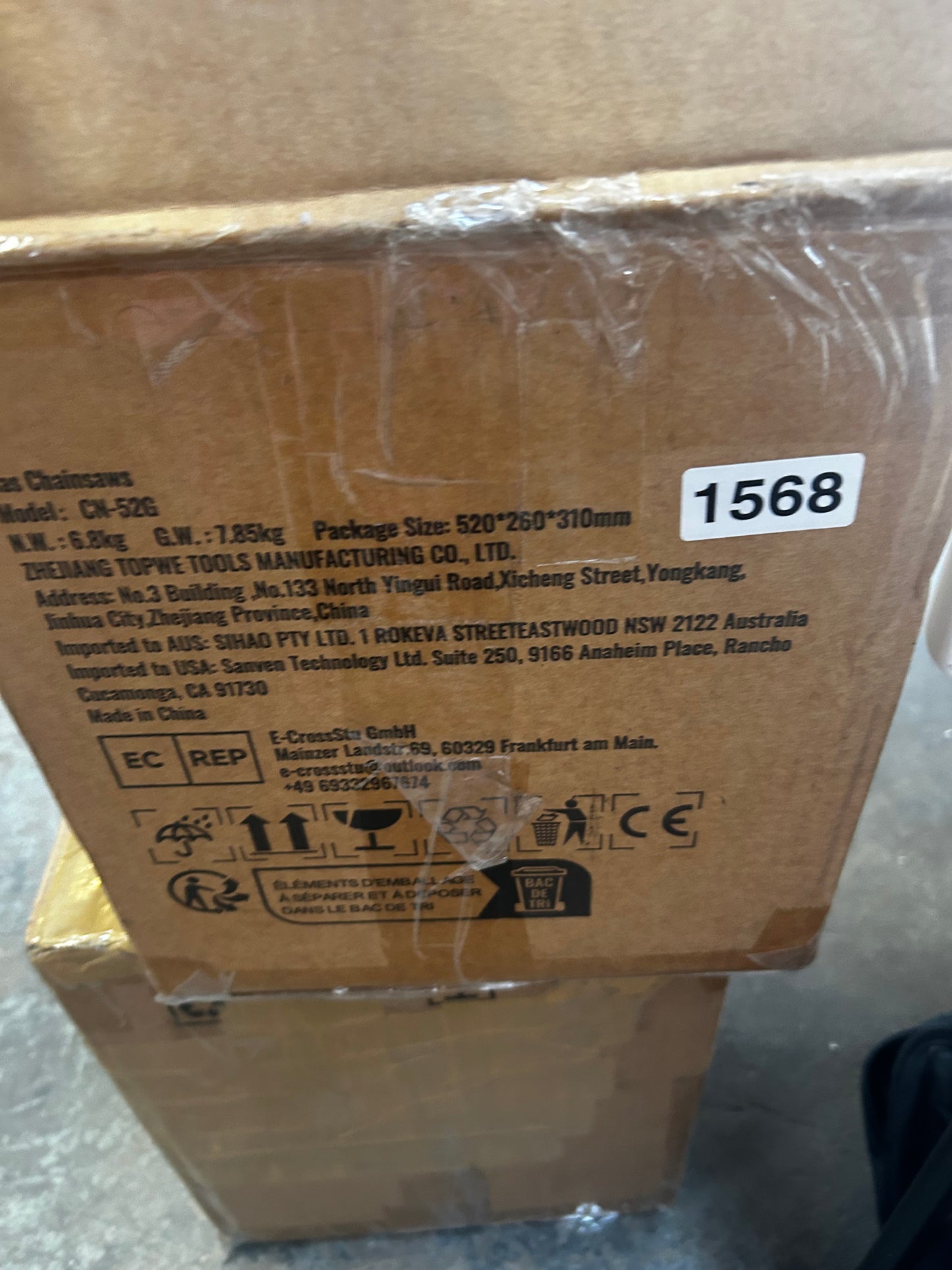 New 18" Gas Chainsaw 52cc 2-Stroke Wood Cutting Saw