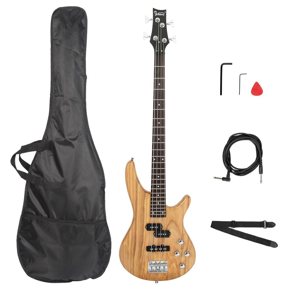 Glarry Full-Size 4-String Beginner Electric Bass Guitar Kit with Gig Bag