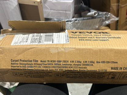 Vevor Carpet Protection Film Roll – 200 ft, Self-Adhesive, Clear