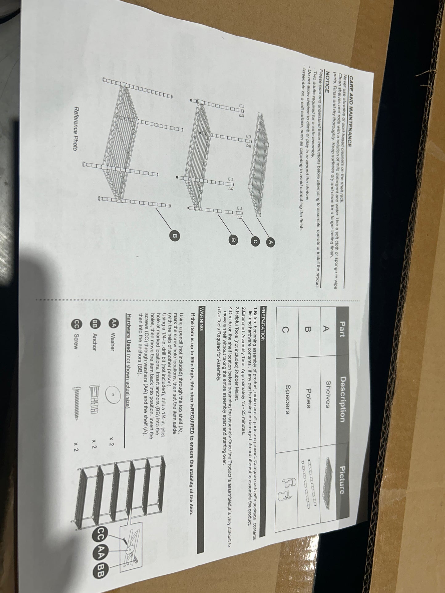 5-Tier Heavy-Duty Wire Shelving Unit, Adjustable Metal Storage Rack