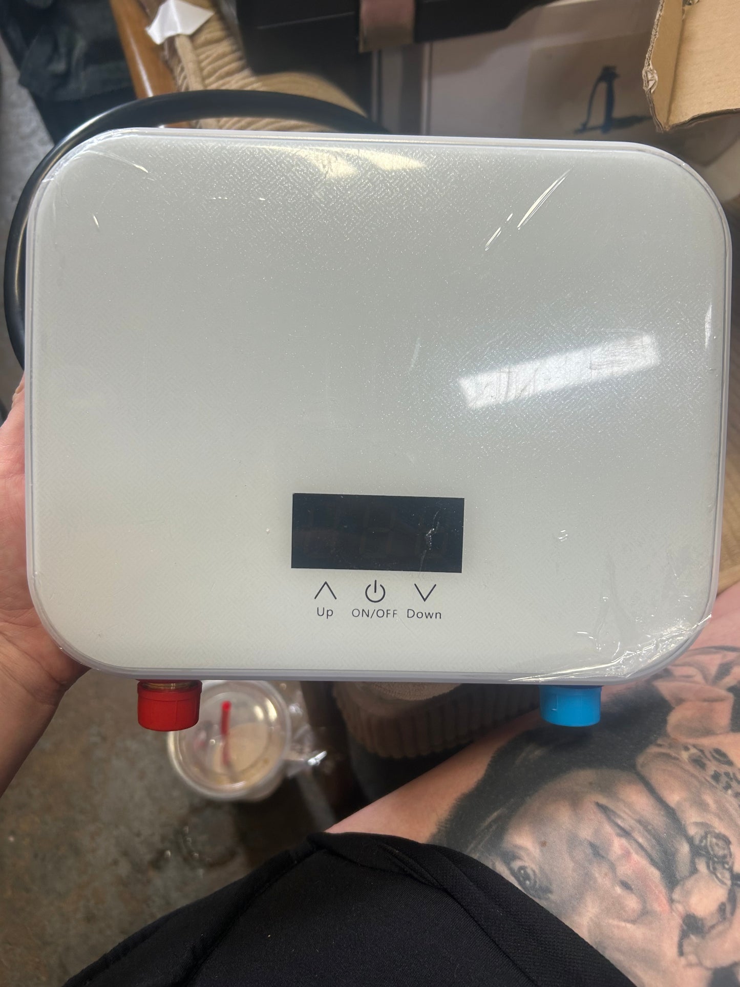 4000W Electric Tankless Water Heater, 110V Hardwired, White