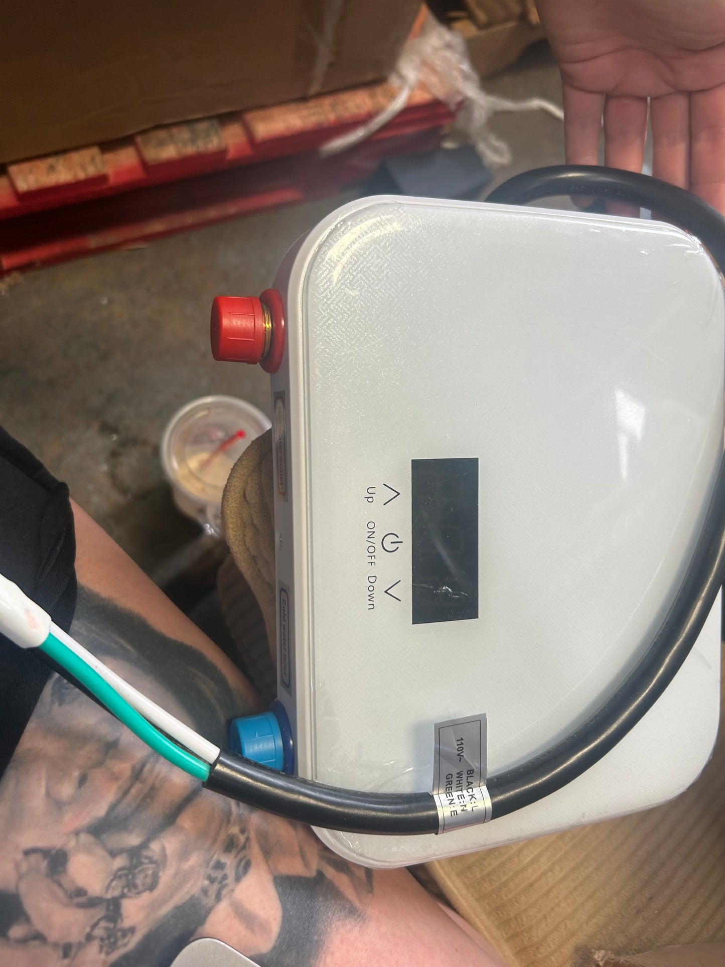 4000W Electric Tankless Water Heater, 110V Hardwired, White