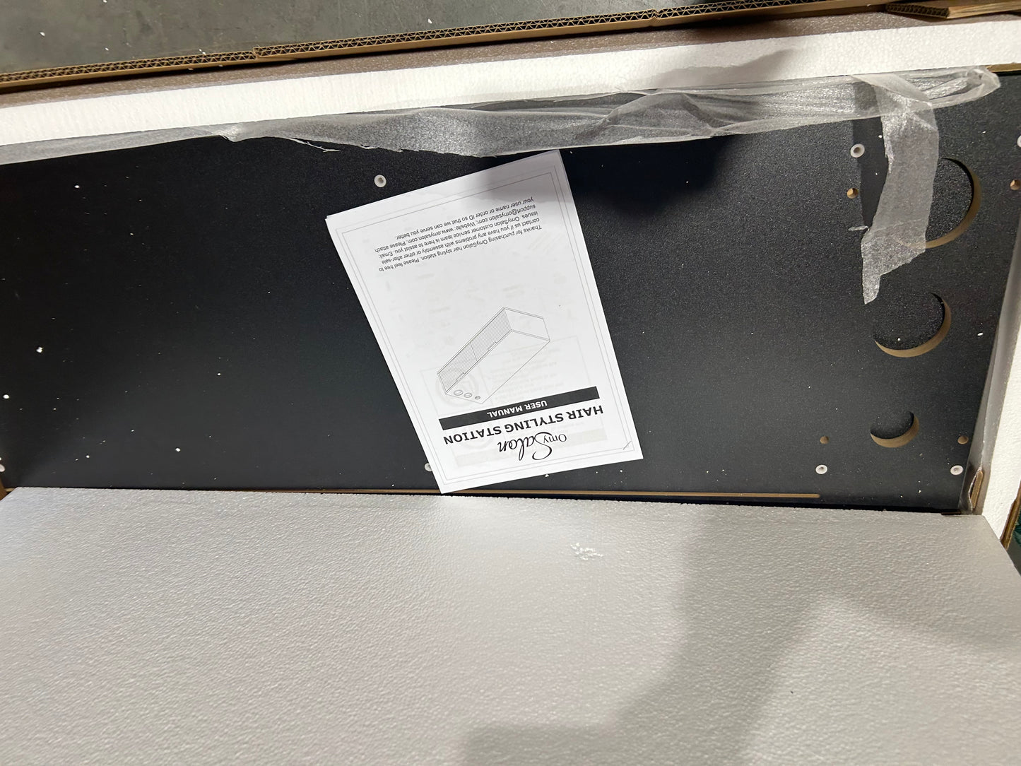 Brand new Wall-Mounted Salon Station– Fluted Wood Design & Tool Holders