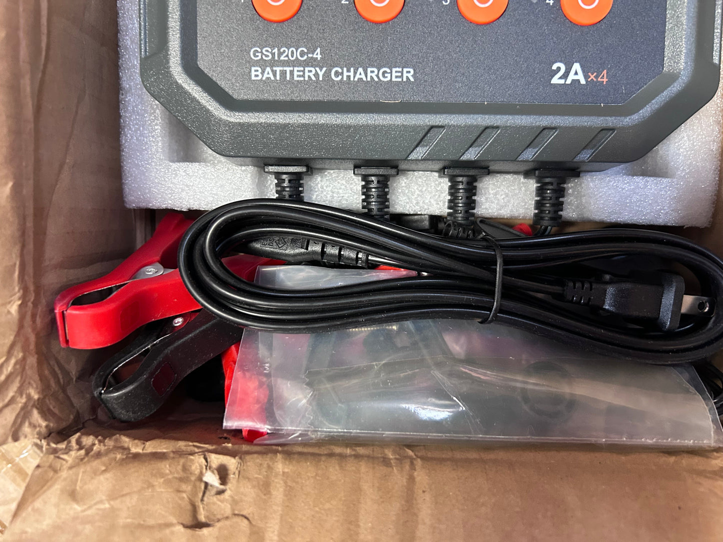 VEVOR 2A x 4 Smart Battery Charger & Maintainer, 4-Bank