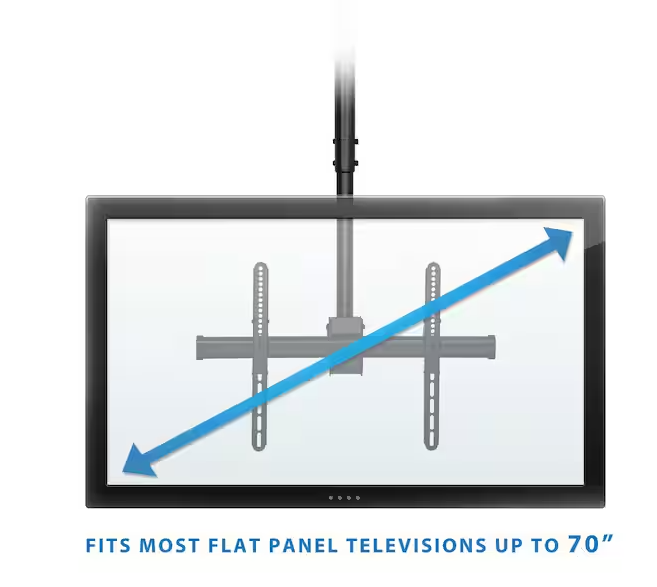 Mount-It! MI-509L Full Motion Ceiling TV Mount – Fits 32” to 70” Screens