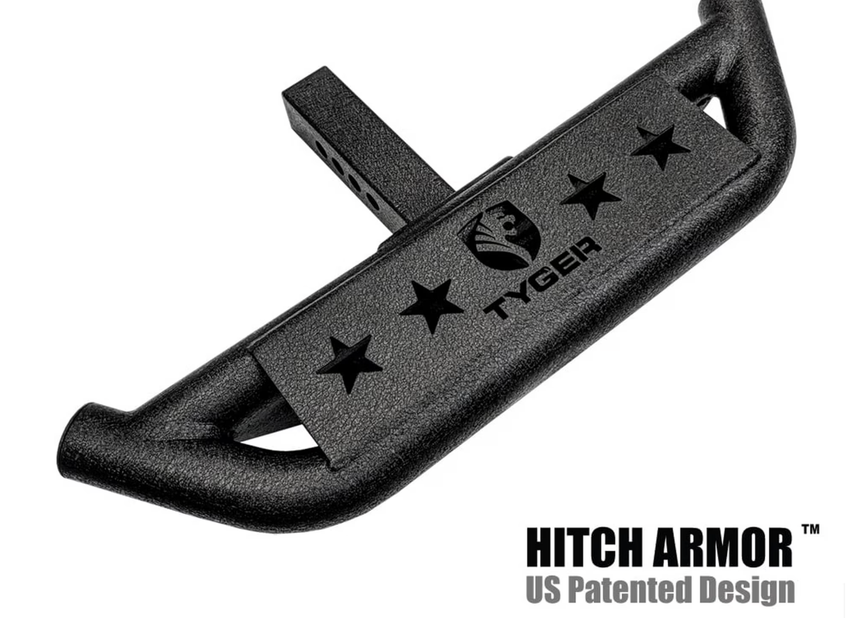 Hitch Armor With Pin Lock For 2 Inch Hitch Receiver Textured Black