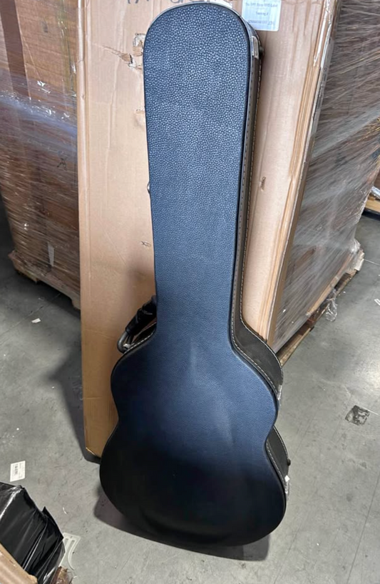 41 Inch Acoustic Guitar Hard Case Black, Plush Interior- New