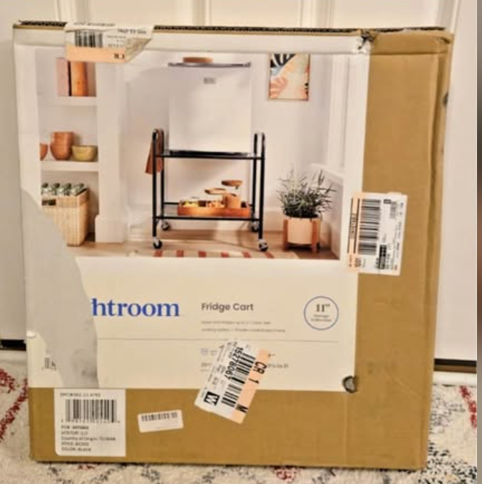 NIB 2 Tier Rolling Utility Cart Metal Storage Organizer w/ Wheels