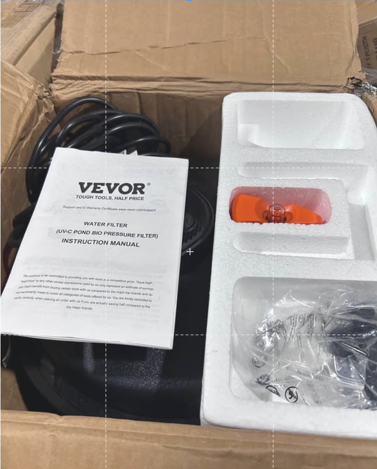 VEVOR Bio Pressure Pond Filter 2000 Gal 13W UV-C 1840 GPH