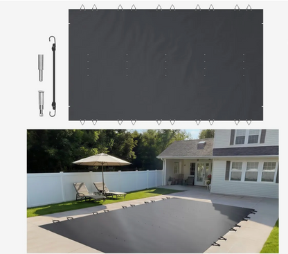 VEVOR 13x23 ft PVC Winter Pool Cover Fits 12x22 ft Inground Pool, New