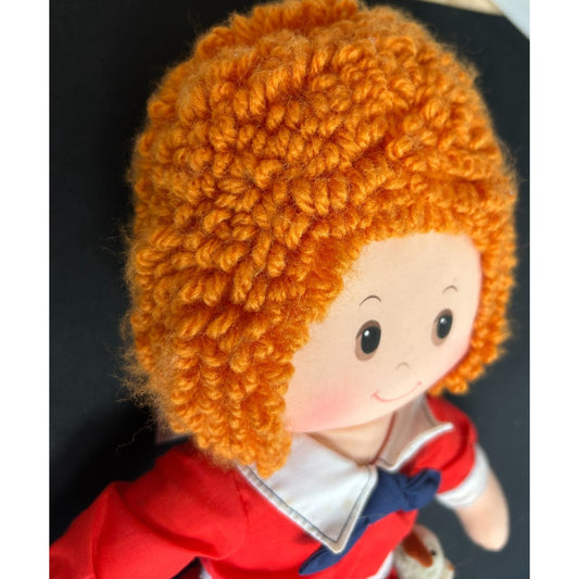 Vintage 1982 Knickerbocker Little Orphan Annie Doll w/ Sandy Dog 16"