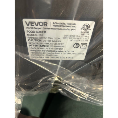 VEVOR Electric Food & Meat Slicer – 200W Adjustable Countertop Slicer