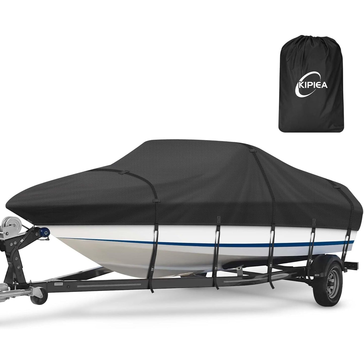 Heavy-Duty 600D Boat Cover – Fits 14'–16' Boats up to 90" Wide