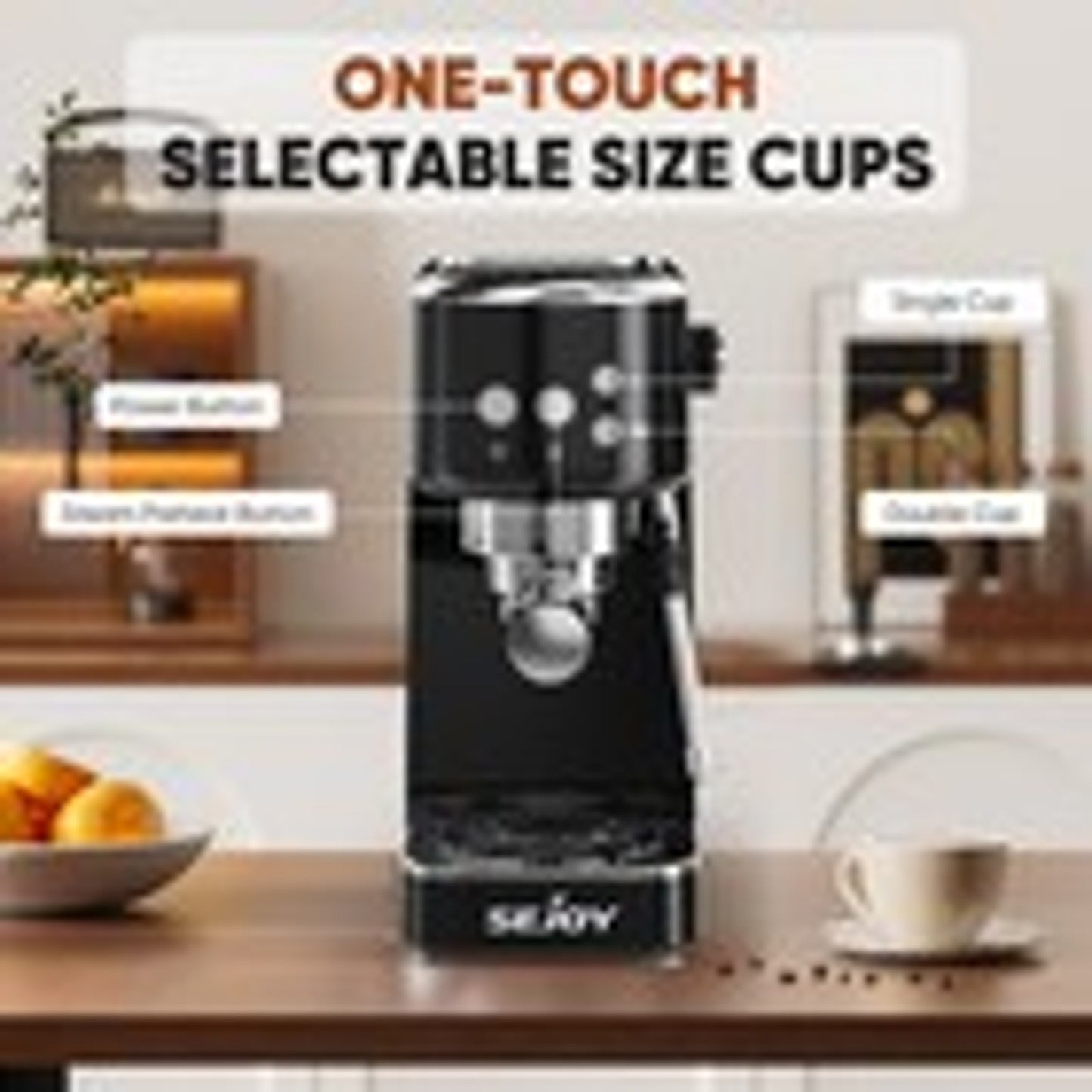 20 Bar Professional Espresso Coffee Machine with Milk Frother
