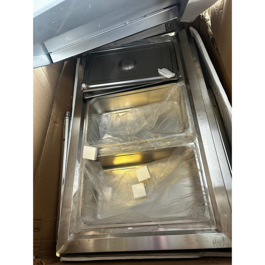 3-Pan Commercial Food Warmer 450W x 3 Stainless Steel Undershelf