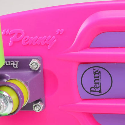 Penny Australia 22” Pink Cruiser Skateboard Green Wheels Purple Trucks w/ Box
