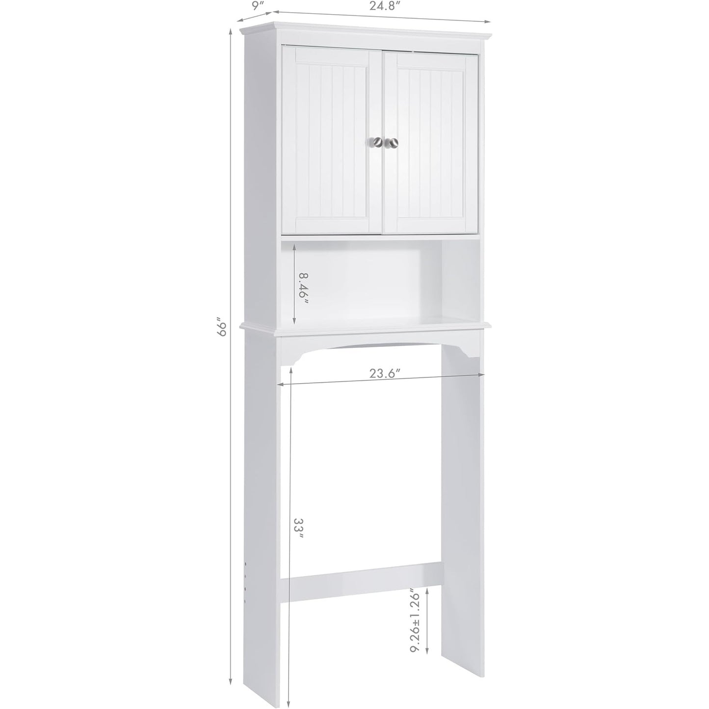 Spirich 2-Door Space Saver Bathroom Cabinet – White- New in box