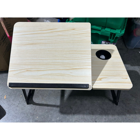 Adjustable Laptop Bed Desk with Cup Holder – 22” Wide, Foldable