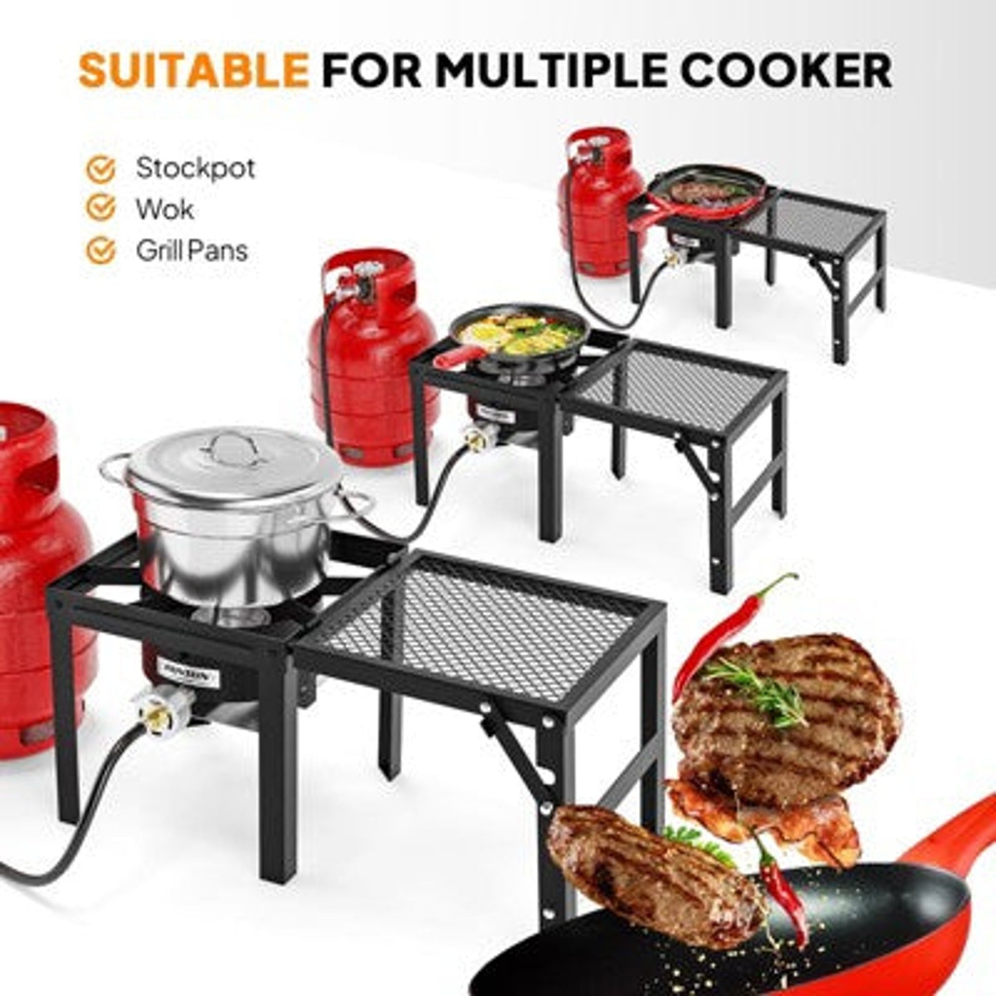 ROVSUN 100,000 BTU Single Burner Portable Propane Outdoor Gas Stove