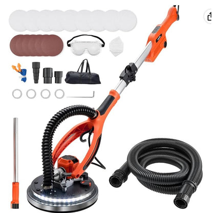 VEVOR 950W Electric Drywall Sander – Variable Speed LED Light