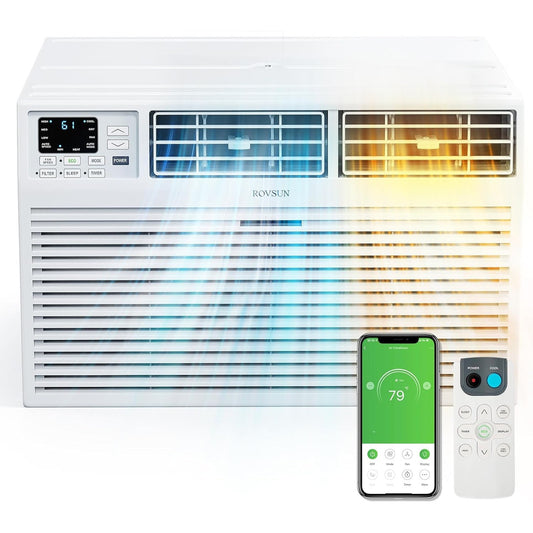 Smart 12000 BTU Through-Wall AC Heater Combo with WiFi Voice Control