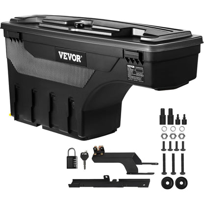VEVOR Truck Bed Storage Box 6.6 Gal Lockable Wheel Well Tool Box