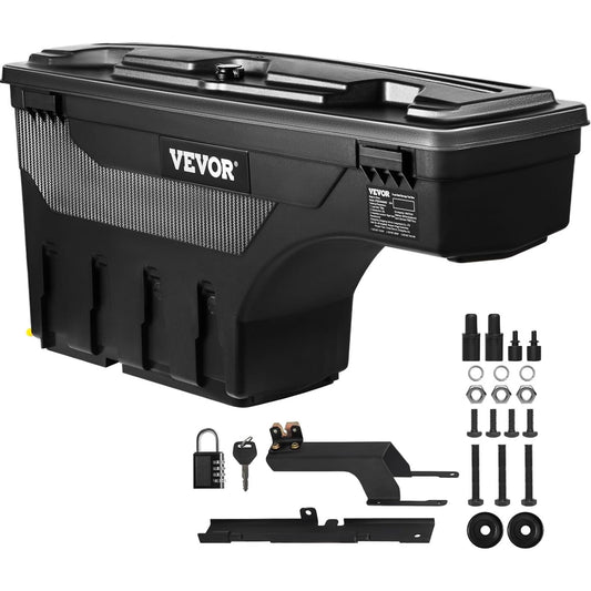 VEVOR Truck Bed Storage Box 6.6 Gal Lockable Wheel Well Tool Box
