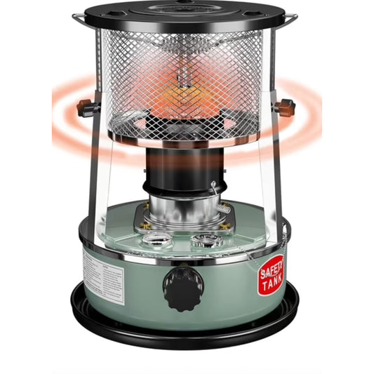 Portable Kerosene Heater 9000 BTU w/ Adjustable Height, 1.2 Gal Tank