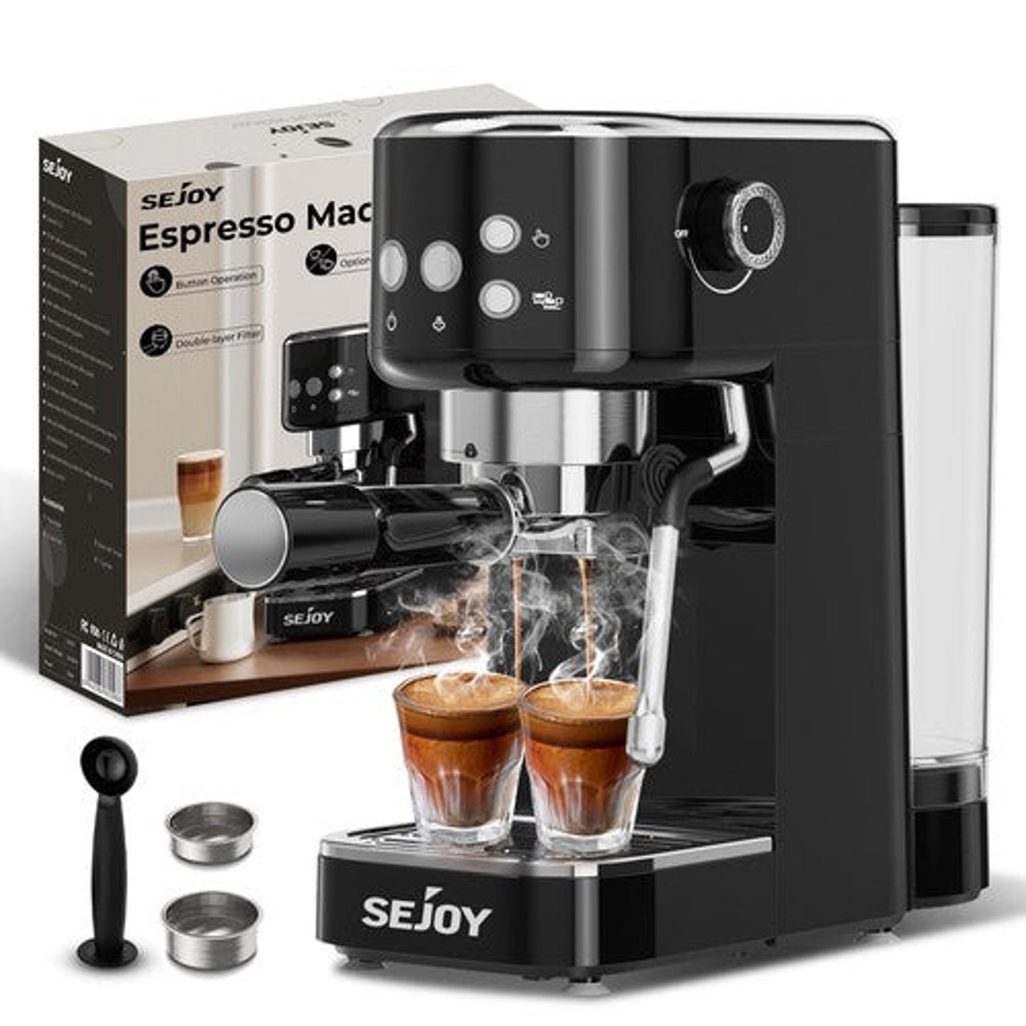 20 Bar Professional Espresso Coffee Machine with Milk Frother