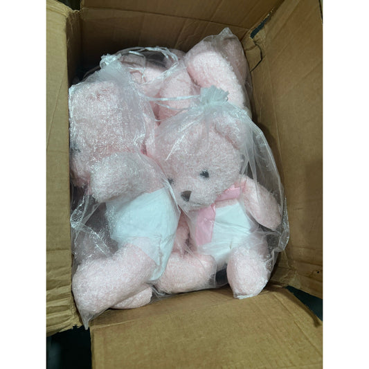 Baby Shower Décor & Game Bundle with 11 Diaper Teddy Bears, Gold Banner & Balloon Set