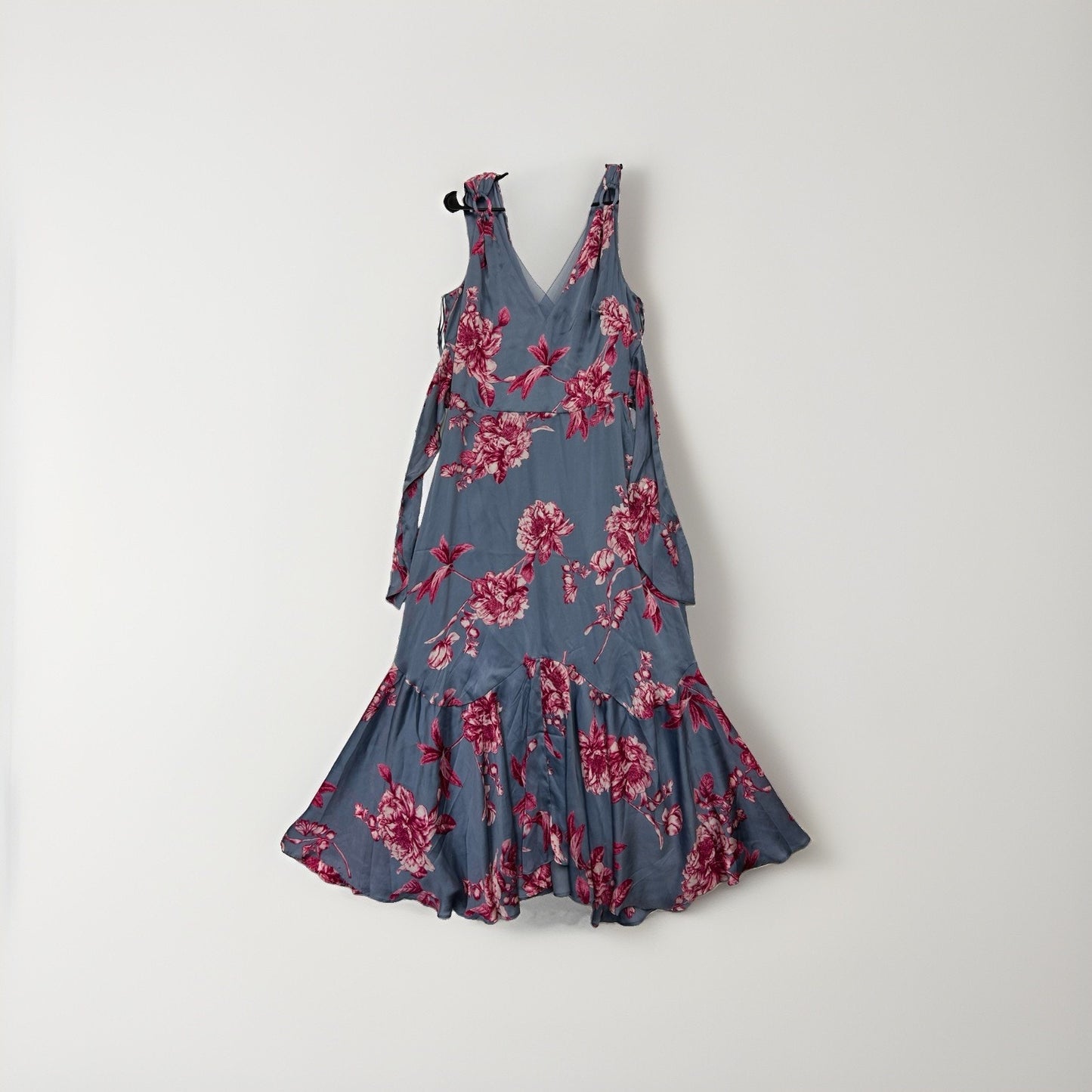 White House Black Market - Beautiful Floral Silk Dress Blue Pink Size 6 NWT