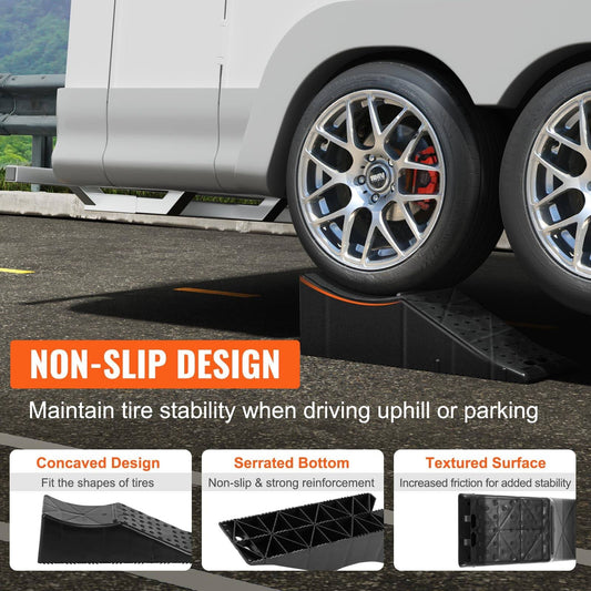 VEVOR Car Service Ramp – 20,000 lb (10 Ton) Capacity, 5.5″ Low-Profile Lift, Heavy-Duty Plastic Ramp