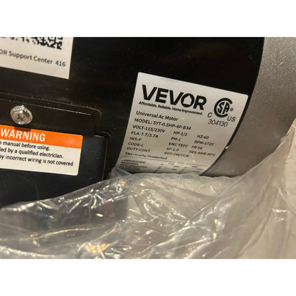 VEVOR 1/2 HP Electric Motor 1725 RPM 115/230V Single Phase 56 Frame