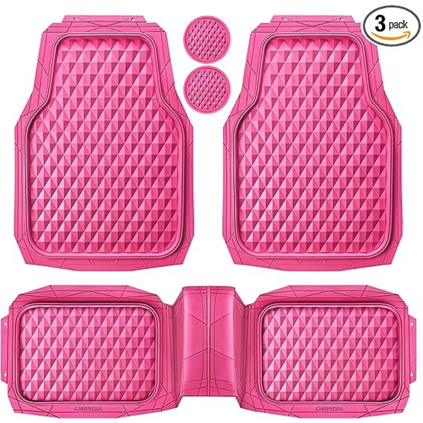 Brand New, Hot Pink, All-Weather Waterproof Car Floor Mats – Full Set 🚗✨
