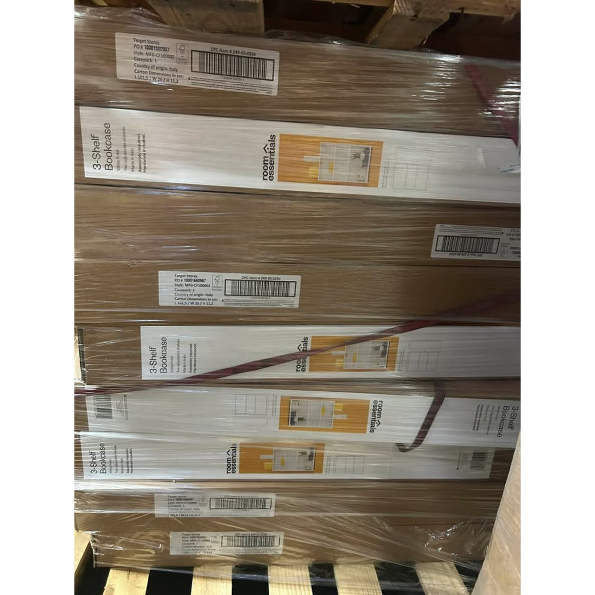 Room Essentials 3-Shelf Bookcase / White / Brand New, Multiple Available