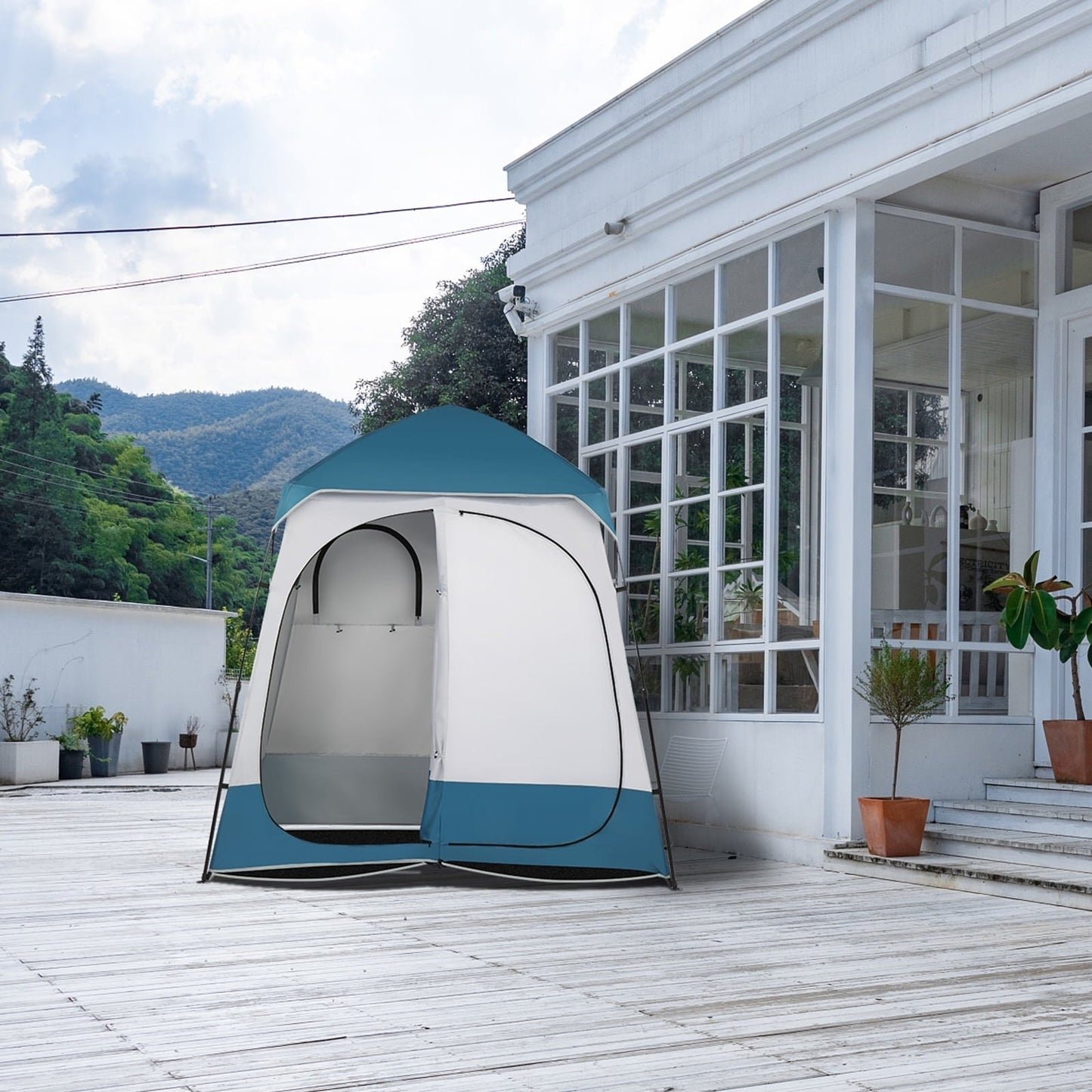 Pop-Up Privacy -Double Shower & Changing Tent with Carry Bag – 7.5 Ft
