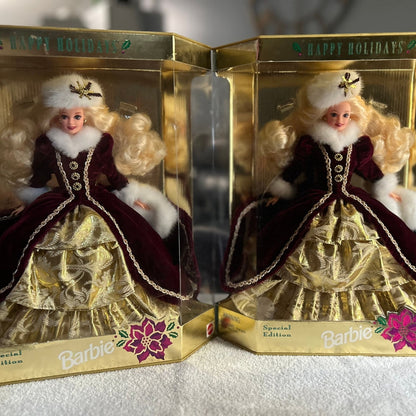 1996 Happy Holidays Barbie Special Edition, NRFB, 30 Year Vintage Collector Doll