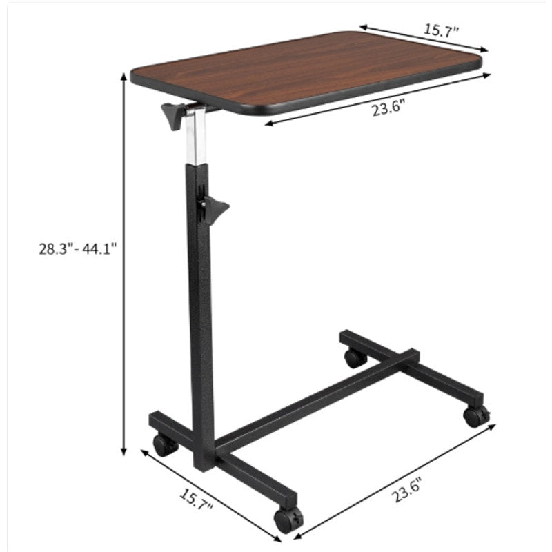 Adjustable Overbed Bedside Table with Wheels / Walking Pad Desk- Brand New