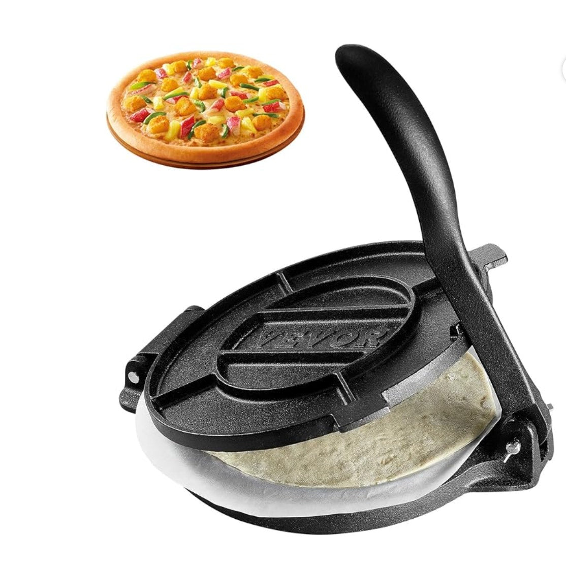 VEVOR 10" Cast Iron Tortilla & Roti Press, Brand New