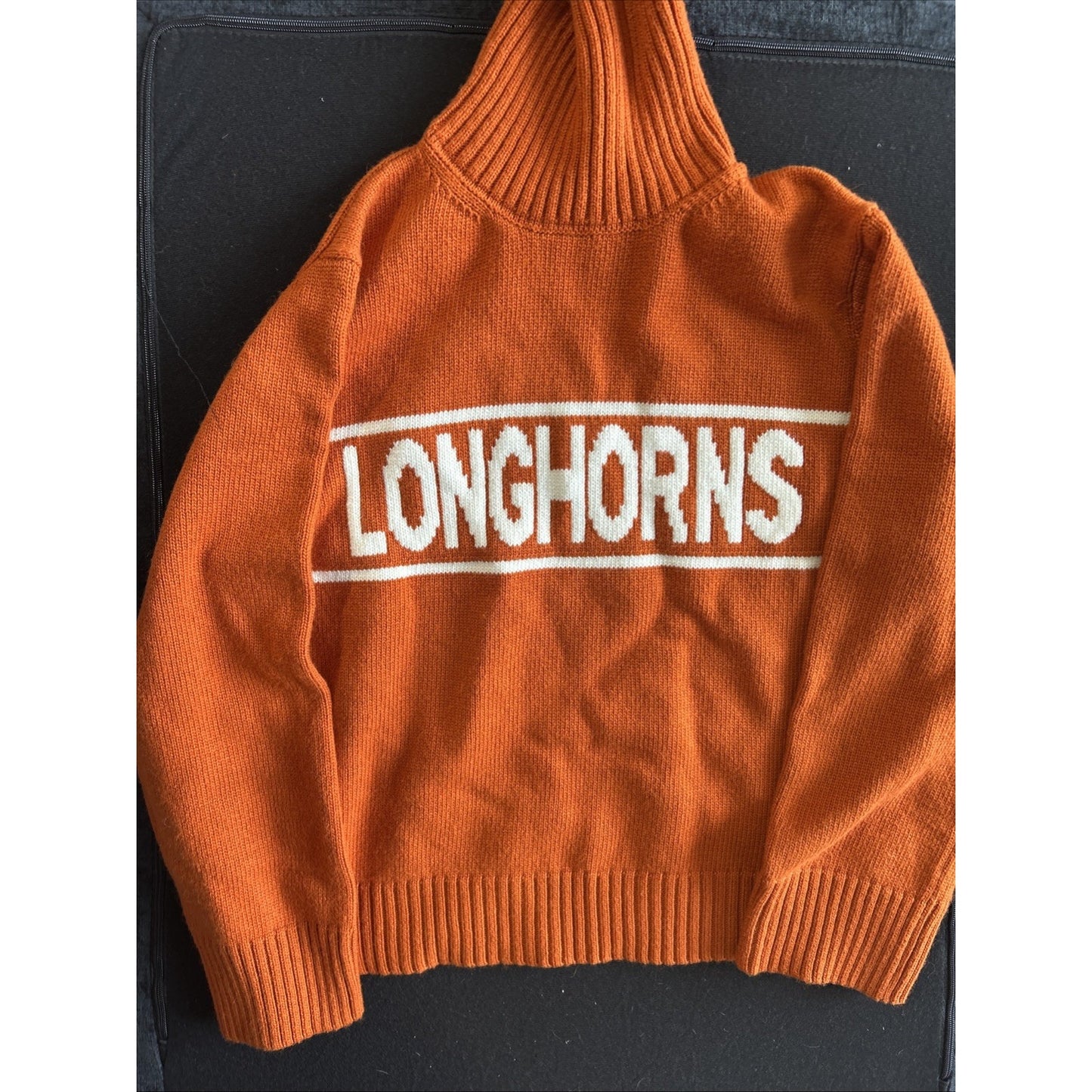 Texas Longhorns Burnt Orange Cropped Turtleneck Sweater Women’s L Boutique NWT