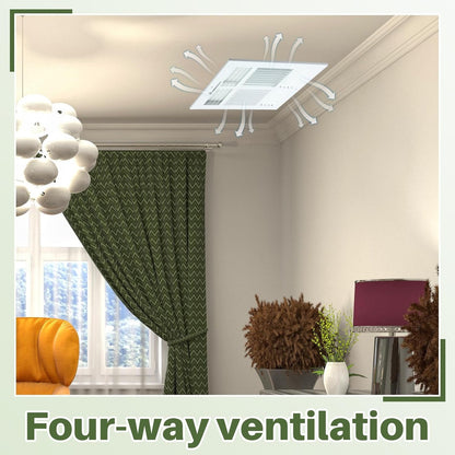 6-Pack 10×10 Air Vent Covers – 4-Way White Rust-Resistant Registers