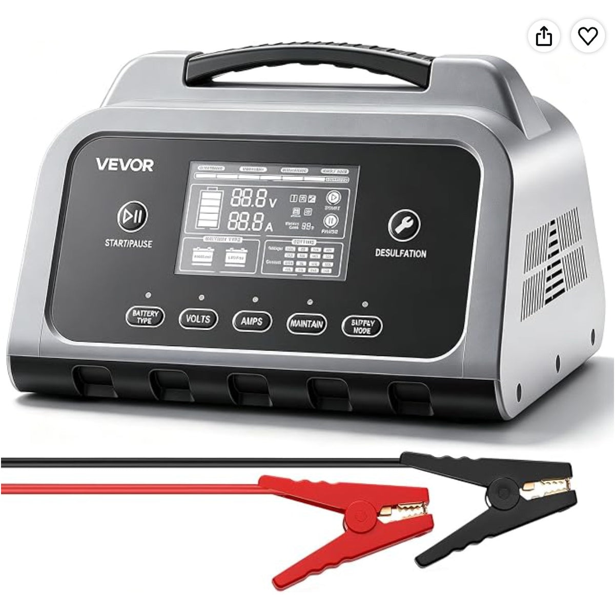12A Smart Battery Charger & Maintainer, 6V–48V, Like New