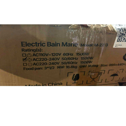 VEVOR 3-Pan Commercial Food Warmer – 17.4 Quart, 1200W