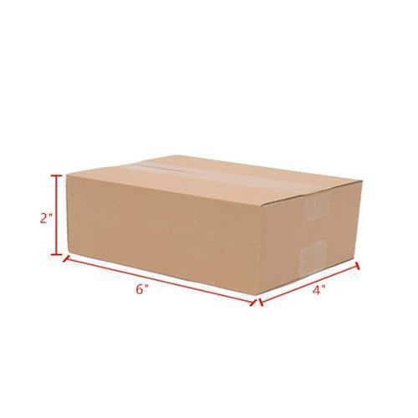 6” x 4” x 2” Kraft Corrugated Shipping Boxes – Bulk 100 Pack Recycled Cardboard